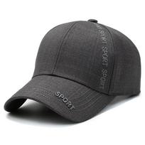 New Men's Fashion Breathable Baseball Cap Truck Driver Trend Fishing Street Hiking Travel Sun Protection Golf Sports Fit Dad Hat Adjustable gray