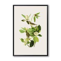 Elegantiškas poezijos paukštis ant medžio Modernus paprastas šiaurietiškas A4 drobės tapyba Meno spaudinys Plakatas Sienų tapyba Miegamojo namų dekoravimas 21x30cm No Frame