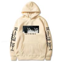 2023 Death Note Hoodie Unisex's Fashion Autumn/Winter Coat Gothic Anime Hoodie Children's Hip Hop Hoodie Manga Coat Unisex's Clothing XL black