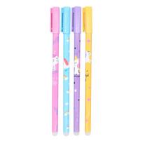 4 vnt./rinkinys Vienaragio ištrinamas gelinis rašiklis 0,5 mm Kawaii Mėlyno juodo rašalo rašymo rašikliai Plaunama rankena mokyklai, biurui, kanceliarinės prekės 4pcs set mėlyna