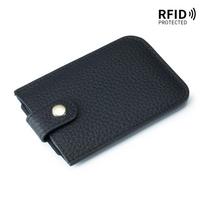 Mada Ponios RFID Apsauga nuo vagystės Šepetys Kredito kortelių laikiklis Piniginė Kūrybingas užtraukiamas kišenėlis Mini Minimalistinis Kortelių krepšys Kišenė Moterims Nešiojami Ploni Kortelių dėklai juoda