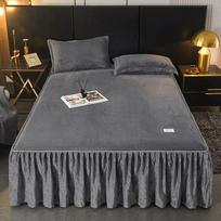 Vienspalvis lovos sijonas Aksominis lovos užvalkalas žiemai Nekenksmingas odai čiužinio apsaugos roupa de cama Namų lovatiesė (Nėra pagalvės užvalkalo) 120x200cm 1pc