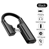 Apšvietimas 2 viename garso adapteris, skirtas iPhone XS MAX XR X 7 8 Plus įkrovimo garso įkroviklio adapteris Apšvietimo lizdas prie ausinių skirstytuvo juoda