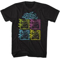 Street Fighter Street Fighter Neon Hadoken Unisex T-shirt XXXXL black