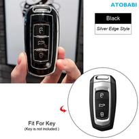 TPU Automobilio Raktų Dangtelis Nuotolinio Valdymo Dėklai Apsauginis Raktų Pakabukas Auto Aksesuarai Geely Atlas Emgrand X7 GS GT 2018 2019 2020 Boyue gray