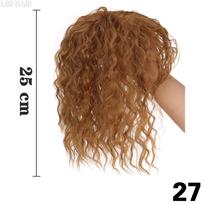 MISS WIG Sintetinis trumpas garbanotas plaukų priauginimo spaustukas Natūralus minkštas plauku piešinys perukas skirtas moterims naudoti Cosplay 25cm
