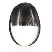 Moteriškos mini oro kirpčiukai Fringe sintetiniai priauginamieji plaukučiai NETIKRUS plaukams black
