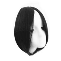 Moteriški natūralūs centriniai atsiskyrimo kirpčiukai Fringe Hairpiece Perukas Invisible Traceless juoda