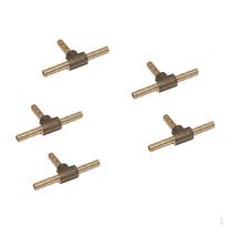 5pcs Brass Barb Vacuum Mender Joiner Hose Tube Connector Adapter - 4mm