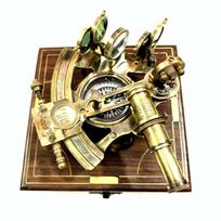 Sextantas J. Scott London su Compass medžio masyvo dėžute Astroliabija Jūrinis sekstantas Laivo prietaisai Sekstantas