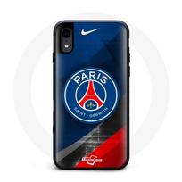 Case - Maniacase - iPhone XS - PSG logo - Chrome metal - Hard protection juoda