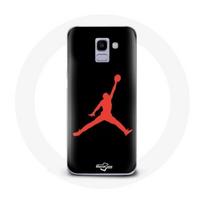 Coque pour Samsung Galaxy A6 2018 Air Jordan Logo Rouge