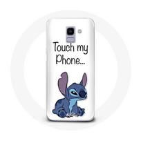Coque pour Samsung Galaxy A6 2018 Lilo et Stitch mignon Fond blanc balta