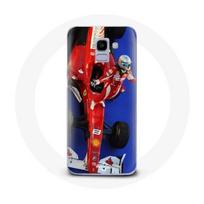 Coque pour Samsung Galaxy A6 2018 Formule 1 Fernando Alonso Pilote automobile F1 Rouge