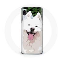 Coque pour Samsung Galaxy A30 Samoyède Blanc Race de chiens