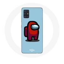 Coque pour Samsung Galaxy A71 Among Us jeu vidéo Fond bleu mėlyna