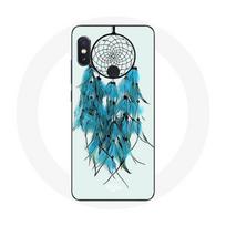 Coque pour Xiaomi Redmi Note 5 AI Dual Camera Attrape Rêve Bleu Fond Blanc balta