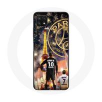 Coque pour Samsung Galaxy A22 5G PSG Neymar et Mbappé Joyeux noël