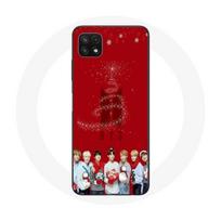 Coque pour Samsung Galaxy A22 5G BTS Bangtan Garçons Fond Rouge Cadeau de Noël 2023