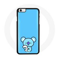 Coque pour Iphone 4 Bangtan BTS BT21 Koya RM Fond Bleu