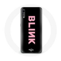 Coque pour Huawei P20 Blink Fandom Blackpink Logo Rose Fond Noir