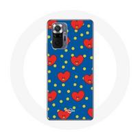 Coque pour Xiaomi Redmi Note 10 Pro BTS Bangtan Garçons BT21 TATA de V Fond Bleu mėlyna
