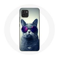 Coque pour Samsung Galaxy A03 Chat lunettes Style