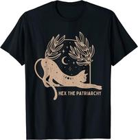 Hex The Patriarchy Funny Cat Reproductive Rights Pro Choice Unisex T-Shirt S