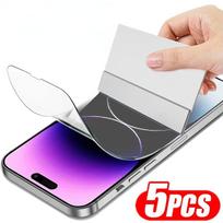 5 vnt. hidrogelio plėvelė, skirta iPhone 15 14 Pro Max 8 7 Plus pilnai dengianti ekrano apsauga, skirta iPhone 13 12 Mini 11 PRO X XS MAX, ne stiklinė iphone 11 gryna