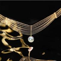 New Lace Necklace, Pearl Necklace, Classical Lace Necklace, Seashell Pearl Necklace 54CM white