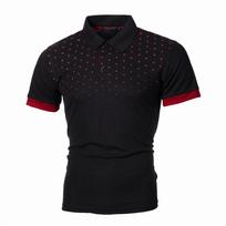 Mens Golf Polo Shirt Short Sleeve Slim T-shirt Buttons Casual Loose Summer Tops M juoda