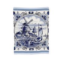 DUTCH BLUE DELFT Vintage Windmill Print Antklodė Šilta flanelinė antklodė Lovatiesė lovai Svetainės piknikas Kelionių namų sofa 75x100cm 30x40in gray