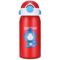 Two-lid Three-purpose Children's Thermos Cups 316 Food-grade Primary School Boys and Girls' Cups 501-600ml raudona