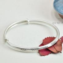 Zuyin 999 Mažos Ramunėlės Apskritimas Solidus Stumiamas-Traukiamas Apyrankė su Paprastu Matiniu Meniu, Gaivi Sidabrinė Dovana Draugei Adjustable size