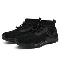 Unisex Lauko Srauto Sekimo Batai Didelio Dydžio Fly Knit Kojinės Sportiniai Žygio Batai Paplūdimio Batai 36 juoda