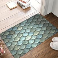 Super Mermaid Scale Soft Kitchen Rug Anti-Fatigue Kitchen Rug Waterproof Non-Slip Rugs Set Runner Rug Bedside Rug Absorbent Carpet For Kitchen 40*60cm gray