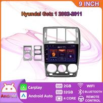 10 Inch Android Carplay For Hyundai Getz 1 2002-2011 Car Radio Multimedia Video Player GPS Navigation WIFI 4+64GB 2+32GB gray