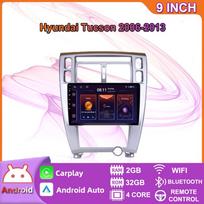 10 colių Android automobilio radijas Carplay, skirtas Hyundai Tucson 2006-2013 automobilių multimedijos vaizdo grotuvas GPS navigacija WIFI 2+32GB 2+32GB gray