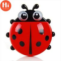 1vnt mielas animacinis filmukas Ladybug Sucker dantų šepetėlio laikiklis dantų pastos laikiklis laikymo lentynėlė, skirta vonios reikmenims raudona