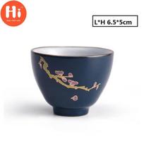 Indigo Handmade Teacup Home Personal Master Cup Hand Painted  Drinkware 60ml