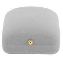 Jewelry Gift Box Cushioning Soft Lining Exquisite Lightweight Portable Small Jewelry Case Light Gray Ring Box
