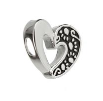 Stainless Steel Love Heart  Memorial Pendant Locket Jewelry white