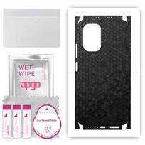 apgo Apsauginis lipdukas nugarėlei + šonams, suderinamas su Xiaomi Mi 11X Pro, Pilnai apgaubianti plėvelė, Folija, Vinilas - Raštas Juodas Koris