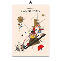 Abstract Geometry Lines Cat Works Vintage KScandinavian Art Poster and Print, Canvas Wall Decoration, Home Painting, Living Room 21x30cm No Framed black