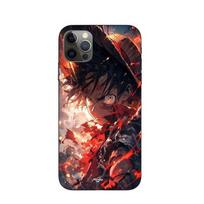 Maniacase Case for Iphone 12 Pro One Piece Luffy Angry Art Manga Anime juoda