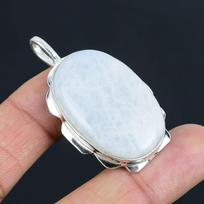 Labradorito brangakmenio pakabukas, tvirtas 925 sterlingo sidabro pakabukas, papuošalas, dovana unisex white