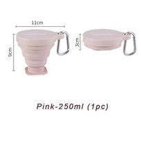 SHIMOYAMA Silicone Folding Water Coffee Cups Camping Mug Foldable Coffee Cup white