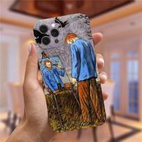 Vincent Van Gogh Starry Night flower Phone Case For iphone 13 12 11 Pro Max Mini X XR XS 8 7  Plus Mona Lisa David Soft Cover iPhone 13pro max gray
