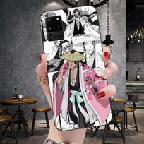 Kyoraku Shunsui Bleach Telefono dėklas Samsung Galaxy S6 S7 S8 S9 S10 S21 S22 Plus Ultra Minkštas Juodas Telefono Dėklas Galaxy S30 white
