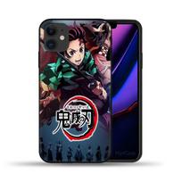 „Demon Slayer Japan Anime“ telefono dėklas, skirtas iPhone 11 12 13 Pro Max X XS XR 6 6S 7 8 Plus 5S SE 2020 12Pro 12Mini juodas silikoninis dangtelis iphone x Xs